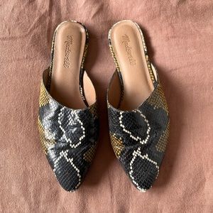 Madewell Remi snakeskin mules